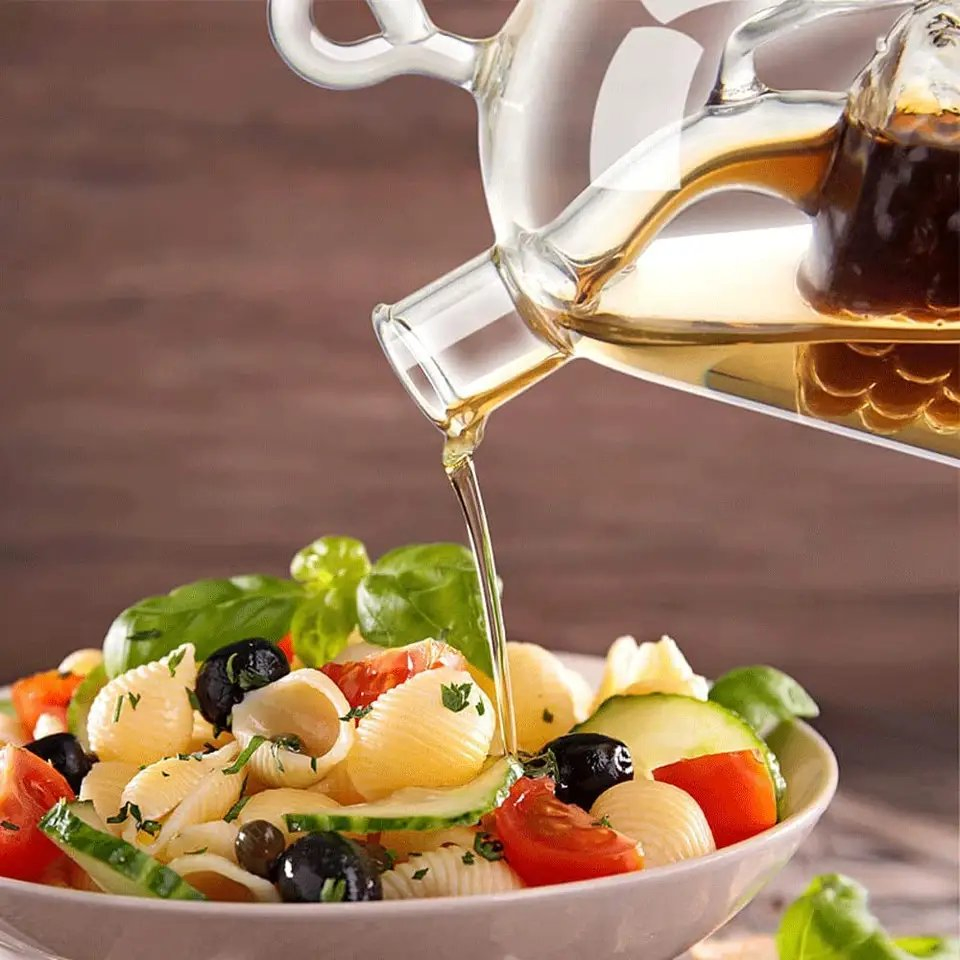 Hot Sale 8oz High Borosilicate 2 in 1 Oil Dispenser Bottle for Kitchen