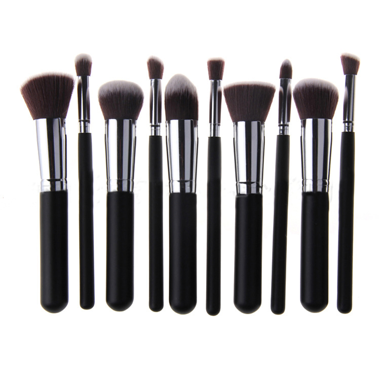 10PCS Makeup Brushes Set Eyeshadow Eyeliner Lip Brush Powder Foundation Tool