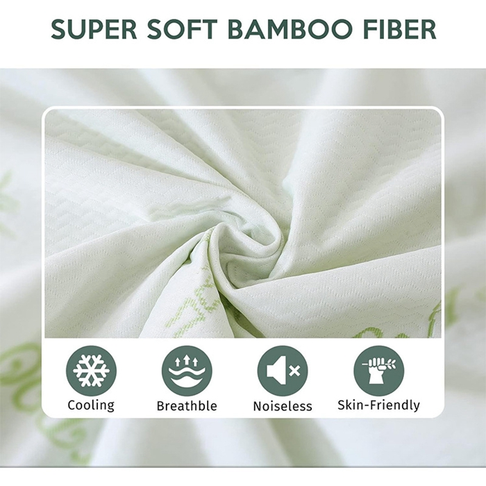 Factory Washable Elastic Fitted Bamboo Waterproof Bed Cover Mattress Protector Single Bed