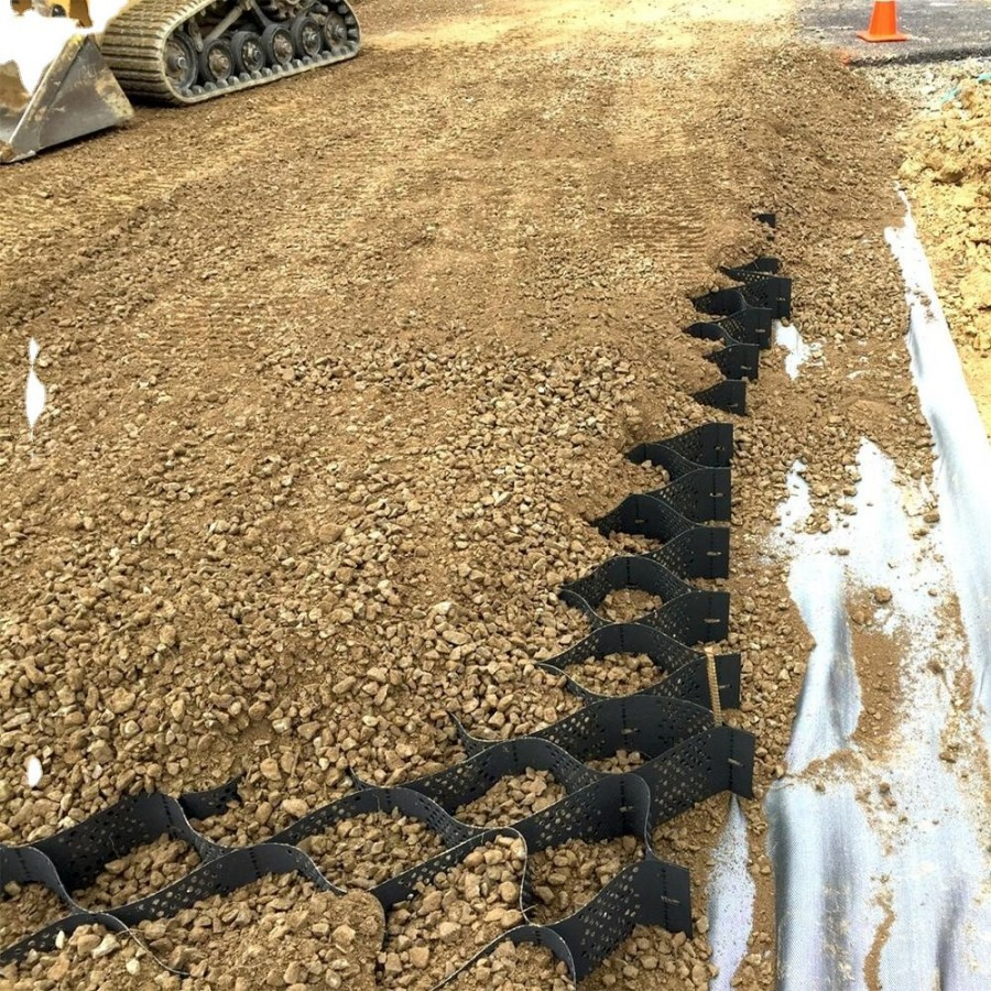 Shandong Manufactured HDPE Plastic Gravel Stabilizer Geocell Dirt Locker for Paving Pour Route Garden Textured Cellular Surface