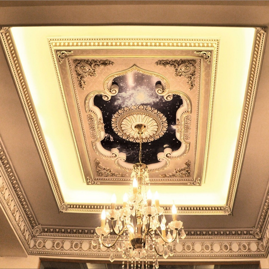 Banruo Golden Ceiling Medallions Panel for Light Decoration