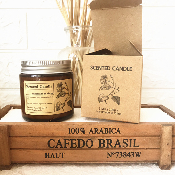 Glass Can Cup Soy Candle Fragrance Small Tan Can Candle