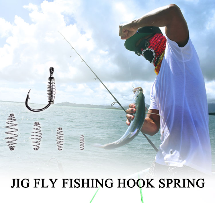 Futeng Fishing Hair Rig Knot Pullers Stainless Steel Hook Fishing Spring