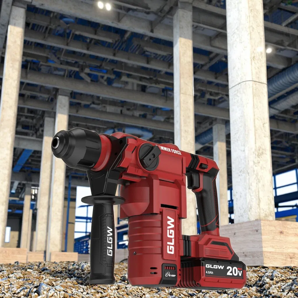Wholesale 20V Cordless Electric Rotary Breaker Hammer Impact Drill Industrial Construction Tools for Concrete DIY 21V