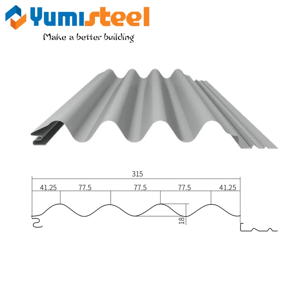 Prefabricated Galvanized Corrugated Metal Sheet for Building