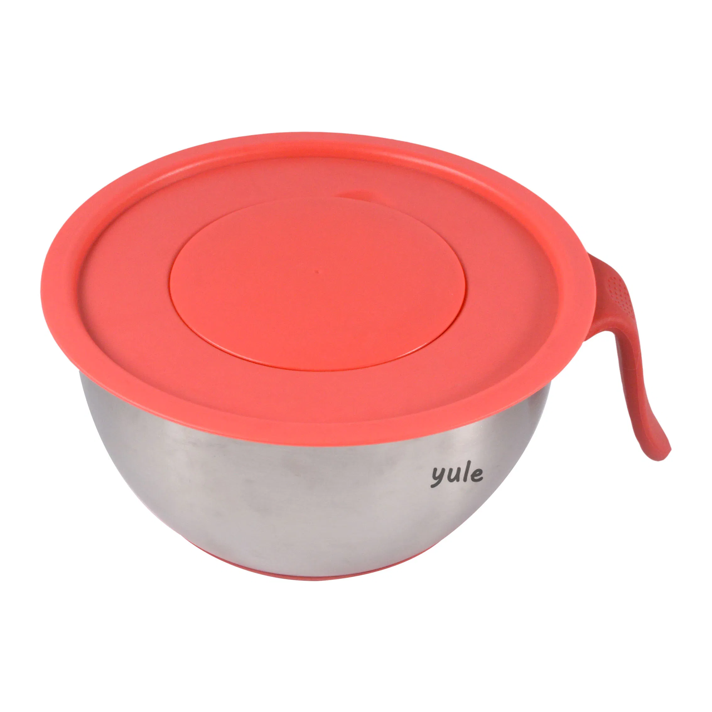 China Supplier Non-Slip Silicone Bottom Mixing Bowl Stainless Steel Mixing Bowl with Lid