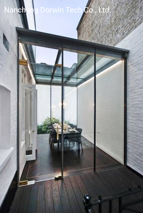 Modern Simplicity Design Frameless Office Tempered Glass Swing Door