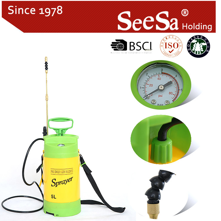 5L Garden Agricultural Household Shoulder Pressure Sprayer with Gauge (SX-CS5C-A)