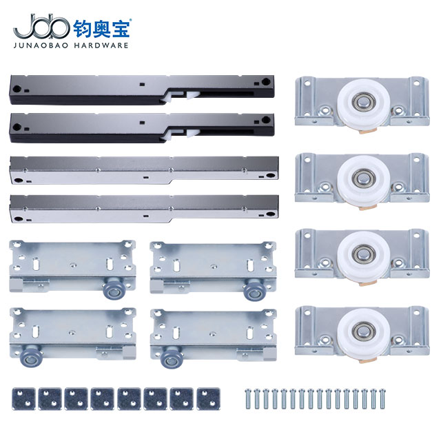Junaobao Popular Traditional Hot Sale Sliding Door Roller System Wardrobe Cabinet Sliding Door Roller for Wooden Door