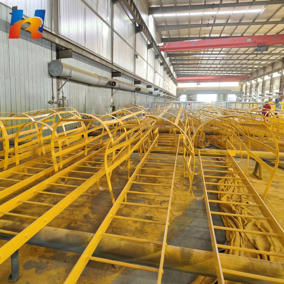 Good Price Industrial Safety Cage Ladder Handrail Vertical Fixed Access Fiberglass Carbon Steel Climb Ladder
