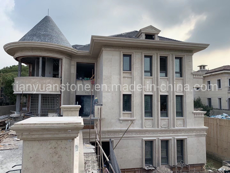 Beige Limestone Flooring Tiles Pavers for Exterior Decoration