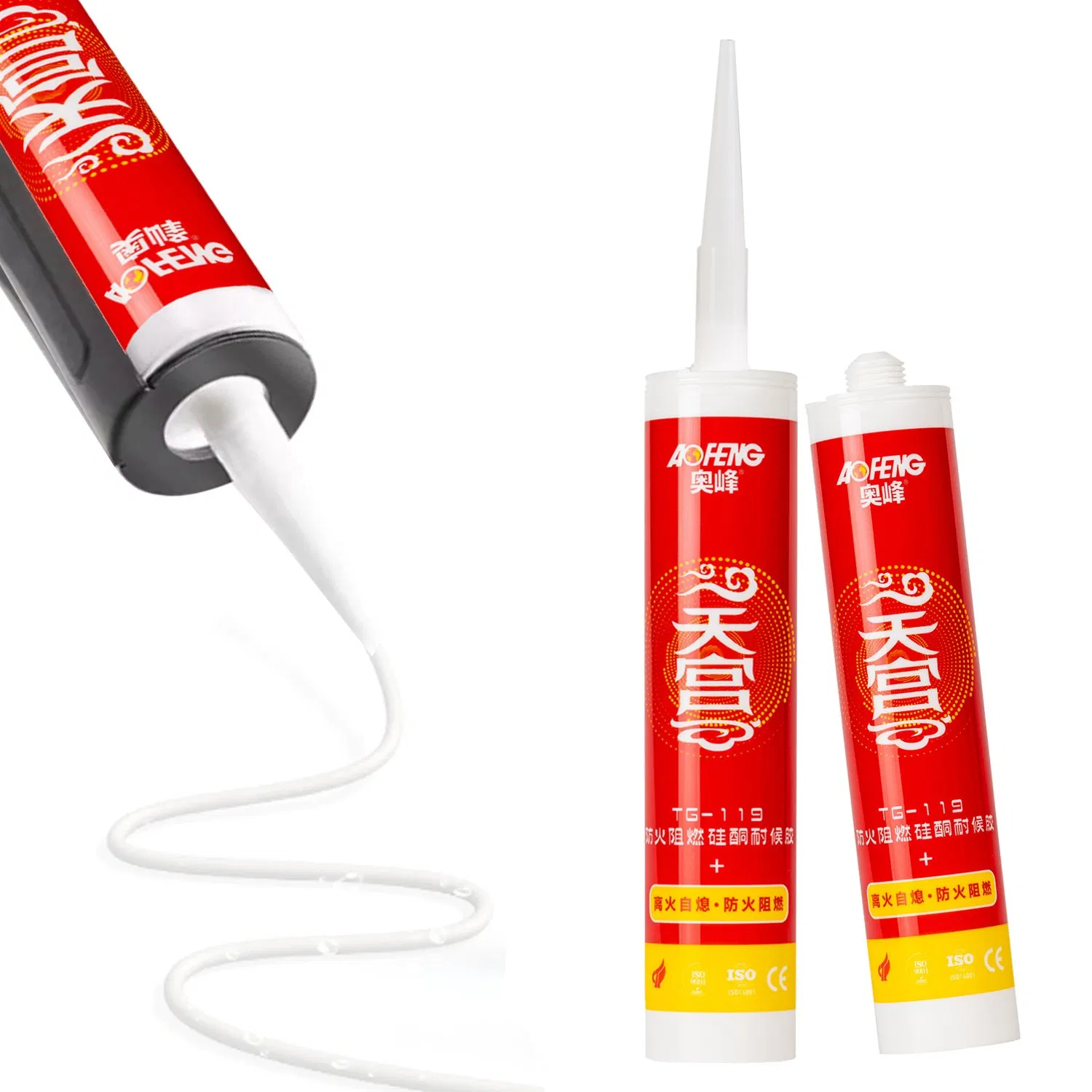 Aofeng New Arrival Fireproof High Temperature Silicone Sealant High Temperature Silicone Sealant Heat Resistant Caulk High-Temp Silicone Sealant