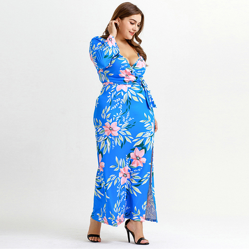 Комбинезон женский цветочный принт больших размеров