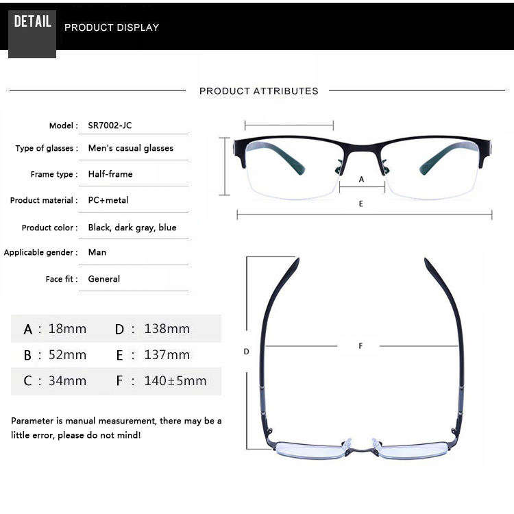 2025 Unisex Cheap Semi Frames Anti Blue Light Plain Spectacles Men Rectangle Eyeglasses Frame Flexible Custom Reading Glasses