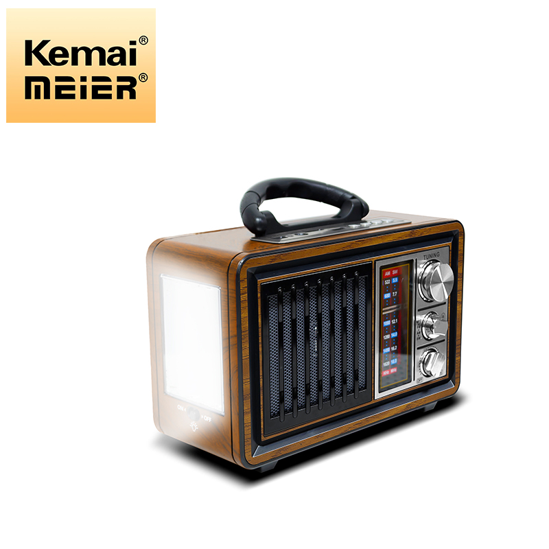 Factory Hot Sale Retro Portable Radio FM Am Sw Multiband Radio Rechargeable AC DC Bt USB Home Remote Radio