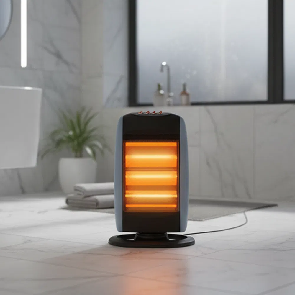 Compact Halogen Heater Ideal for Small Spaces and Efficient Heating