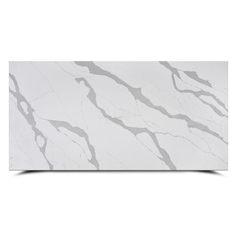 Chinese Supplier Low MOQ Artificial White Quartz Solid Surface for Countertops Vanity Tops