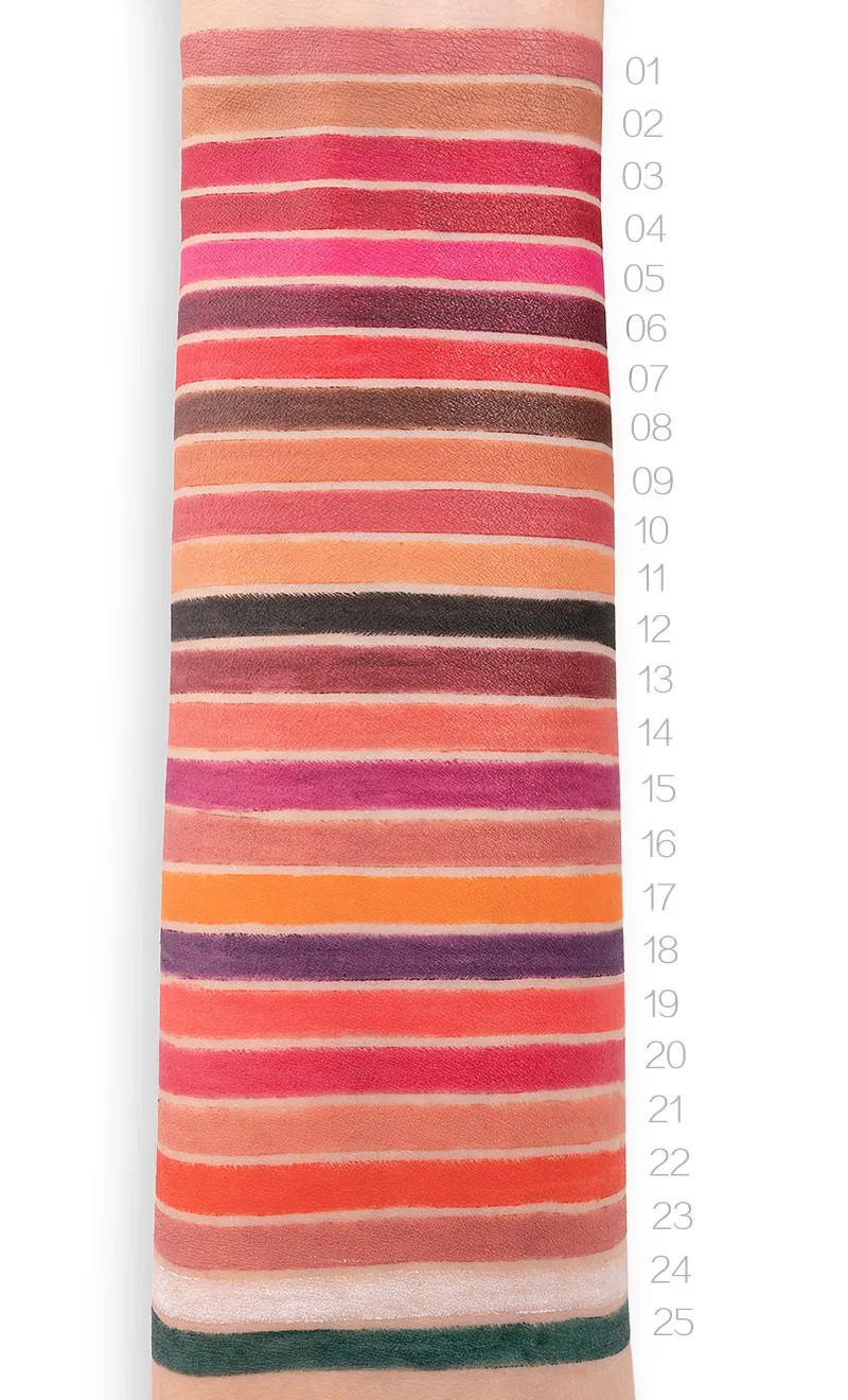 Private Label 25 Colors White Black Matte Pen Brown Lip Liner Pencil