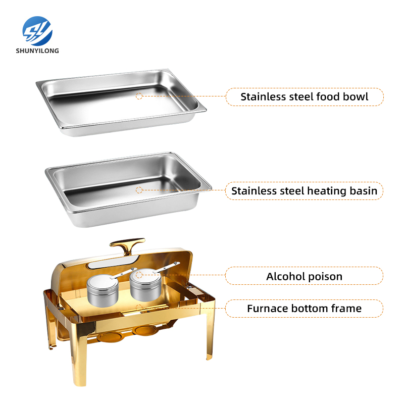 Wholesale Stainless Steel Electric Food Display Chafer Dish Restaurant Equipment