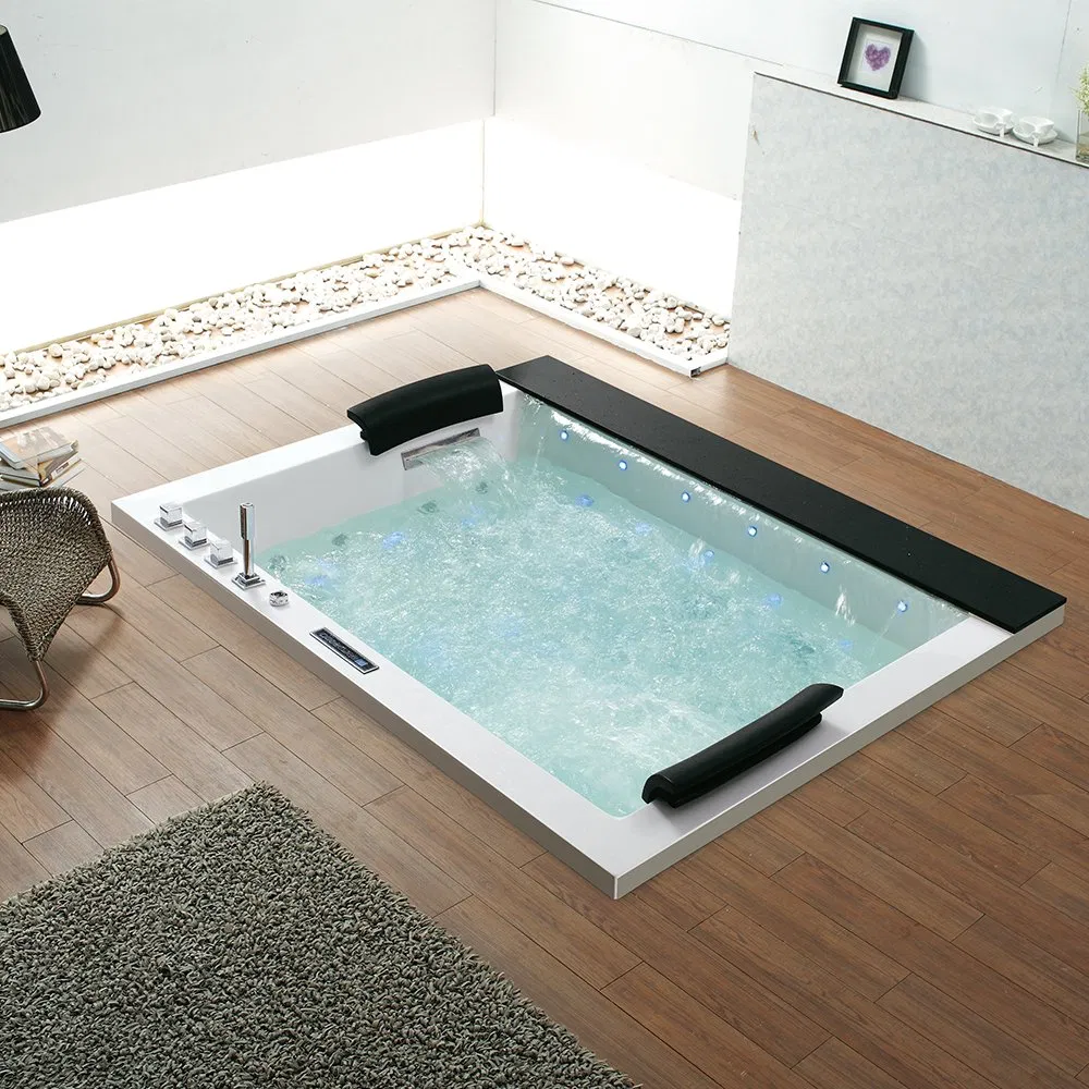 Двухместная акриловая ванна с гидромассажем и подсветкой