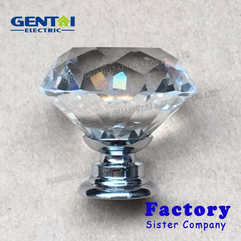 Zinc Cabinet Handles Crystal Furniture Knob