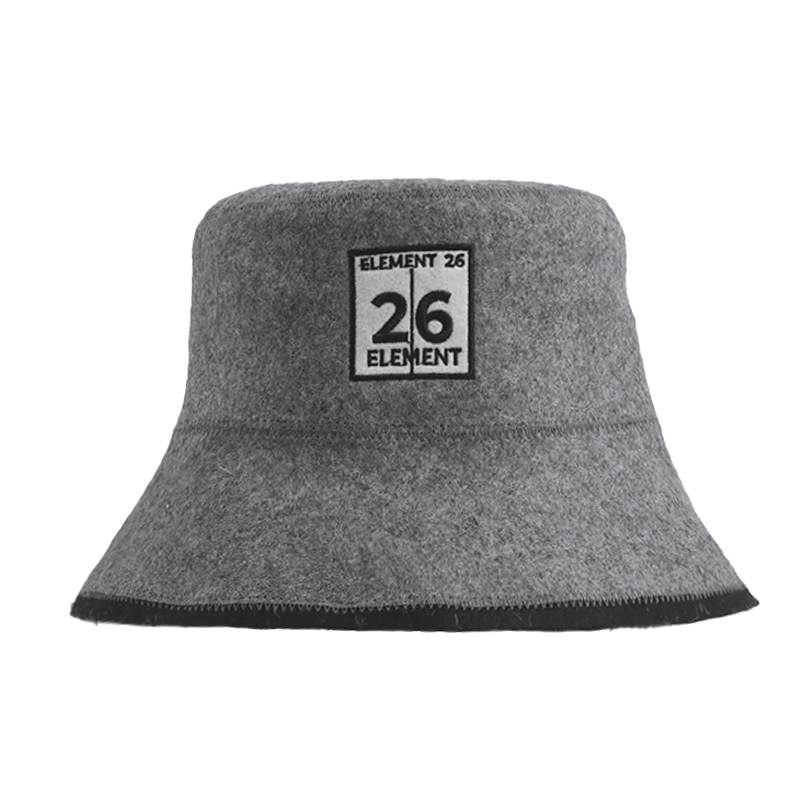 Custom Wool Wholesale Handmade High Quality Hat for Man Sauna Bucket Hat Grey Felt Sauna Hats