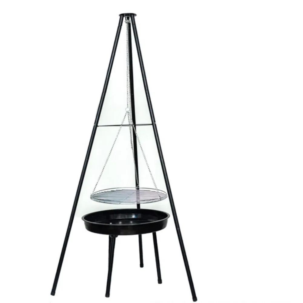 Portable Outdoor Tripod, Fire Cookware Picnic Hanging Pot Grill Stand Wbb27696