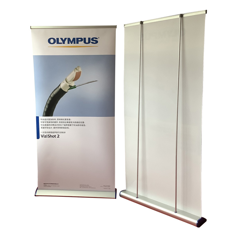 Signs Premium Retractable Roll up Banner Stand Trade Show Display Holder Silver 47*81 Rigid Carrying Case with Shoulder Canvas Bag Stand Only