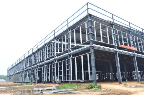 Prefabricated Light Construction Building Metal Steel Structure Four Levels Store Hotel