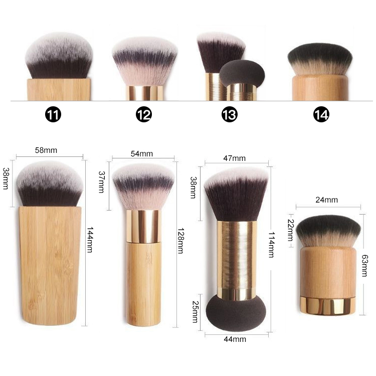 Bamboo Makeup Brush Set Multi-Choice Free Matchable Cosmetic Make up Brushes