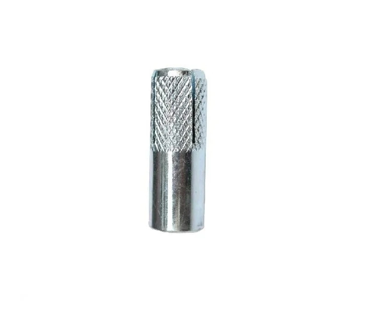 China Factory Price Degree 4.8 White Zinc Yellow Zinc Plated Brass Copper Expansion Bolts Carbon Steel Concrete Anchor Knurled Drop in Anchor