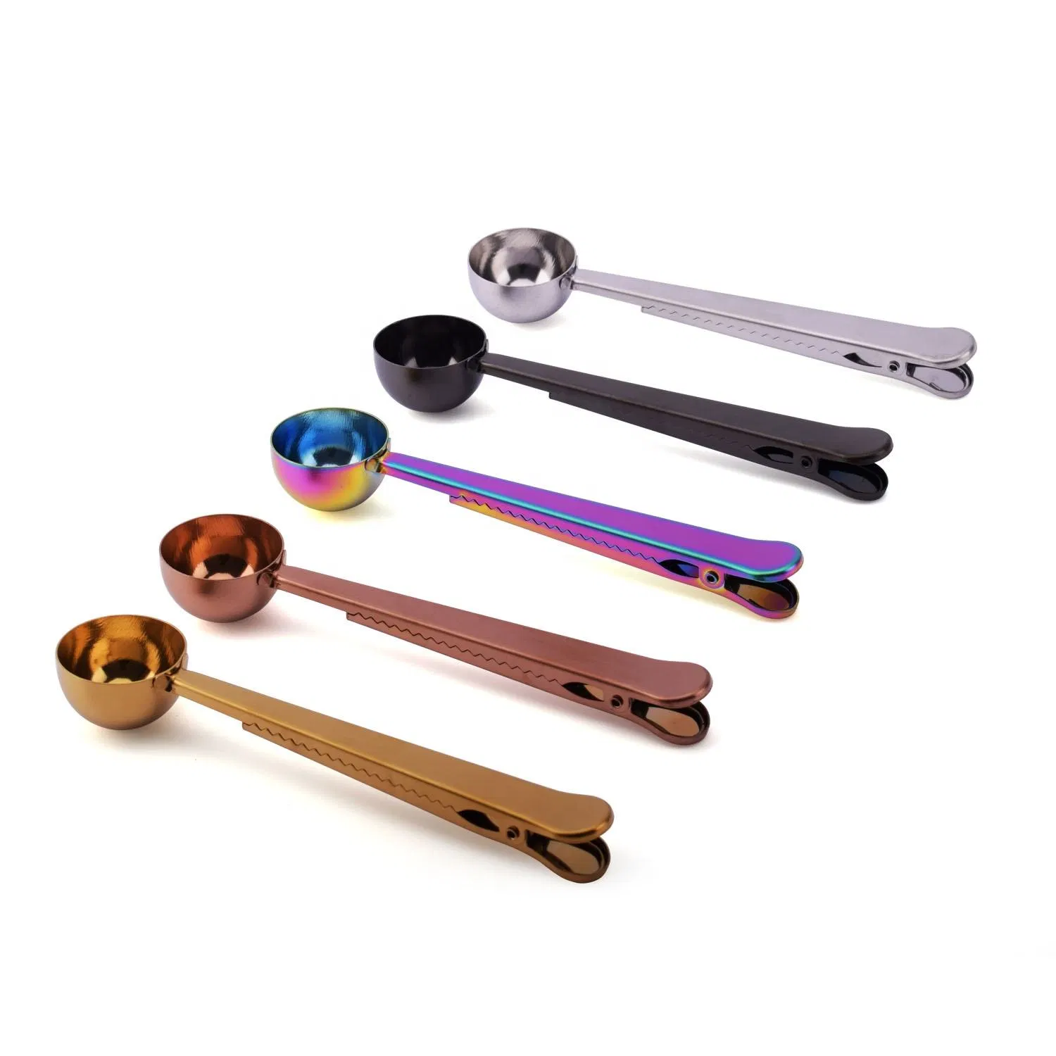 Multifunctional Serve Stainless Steel Tea Spoon 2 in 1 Bag Clip Spoon