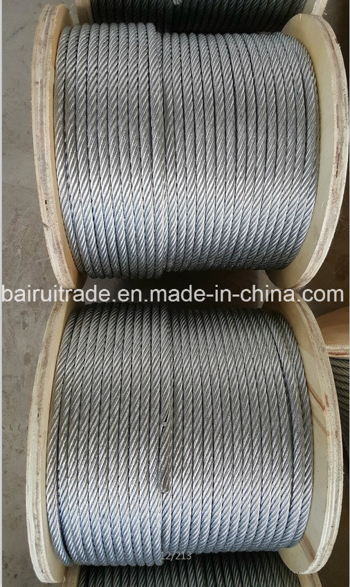 Stainless Steel Wire Rope Galvanized 6*12 6*7 6*19*6*37 Steel Wire Rope
