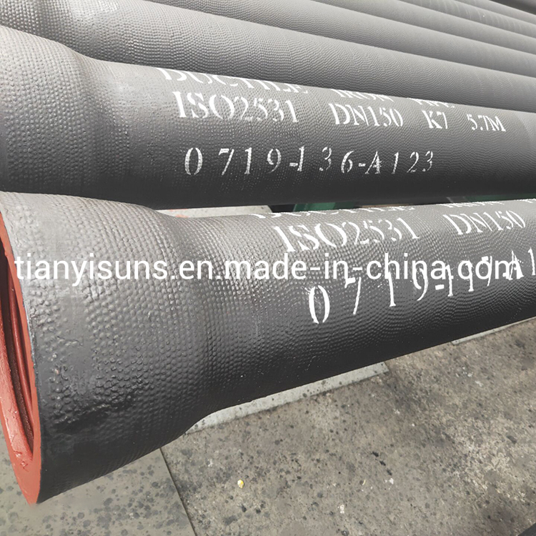 ISO 2531 K9 Factory Direct Sales Price Cement Lining Bitumen Coated Ductile Cast Iron Pipes