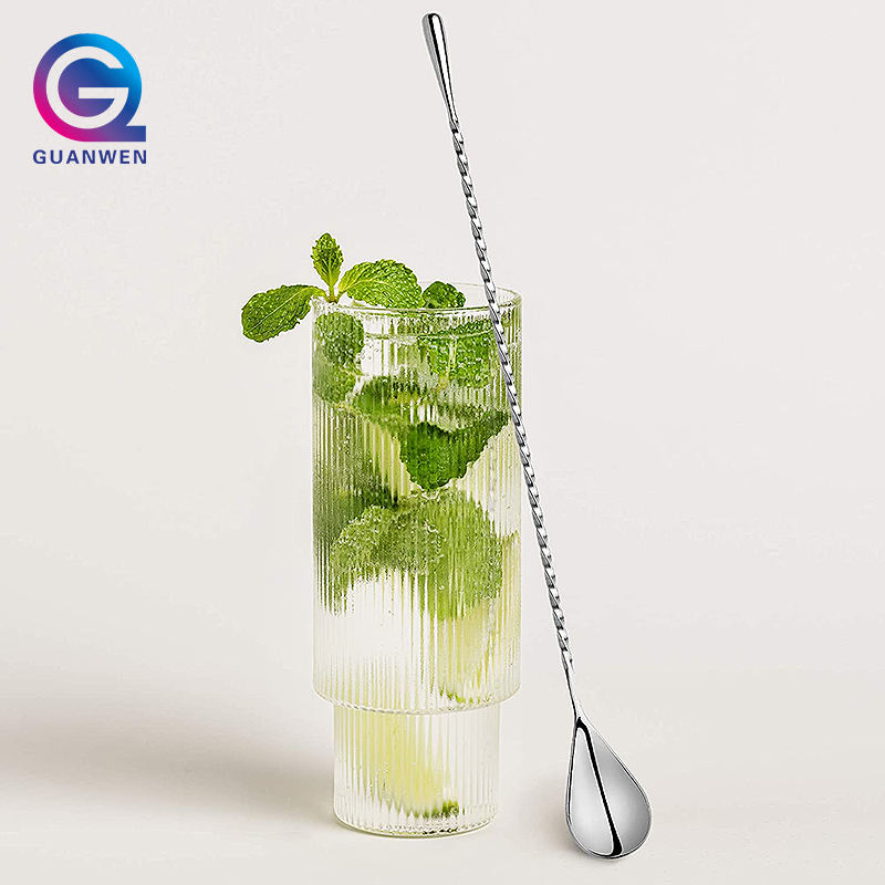 11 Inches Stainless Steel Bar Spoon Bartender Cocktail Shaker Cocktail Mixing Spoon