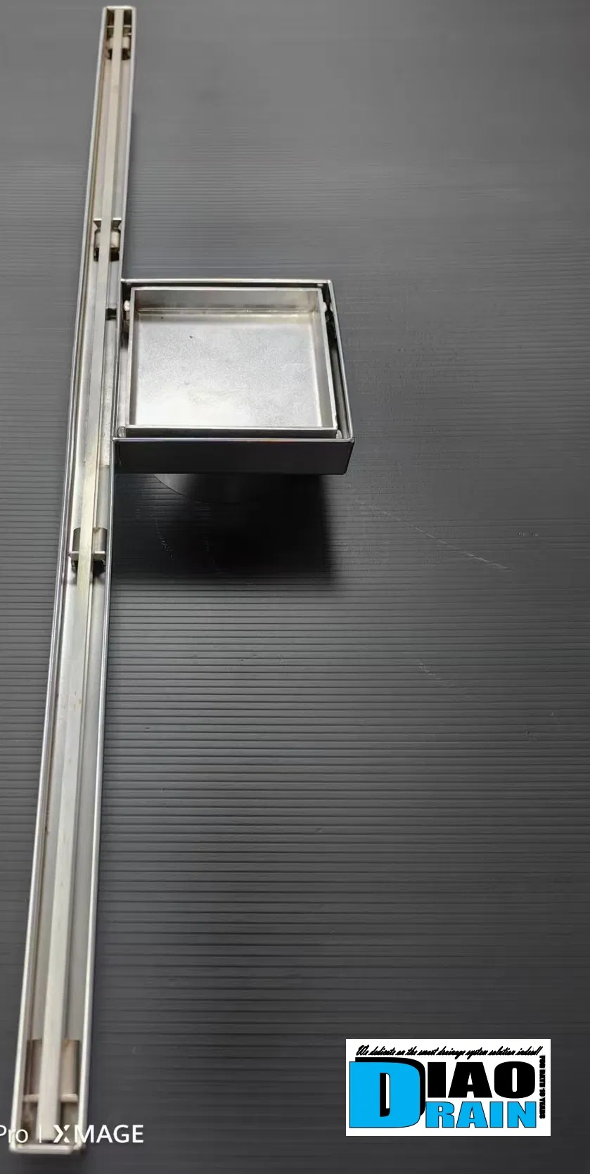 Stainless Steel Linear Slim Drain with Tile Insert and Odor Stop Technology