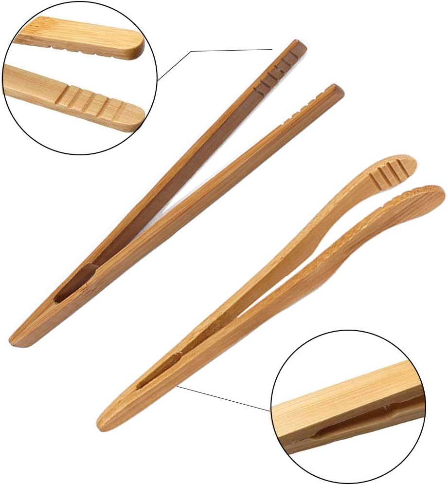 7-Inch Reusable Bamboo Wood Cooking Clipbamboo Clipbamboo Plier