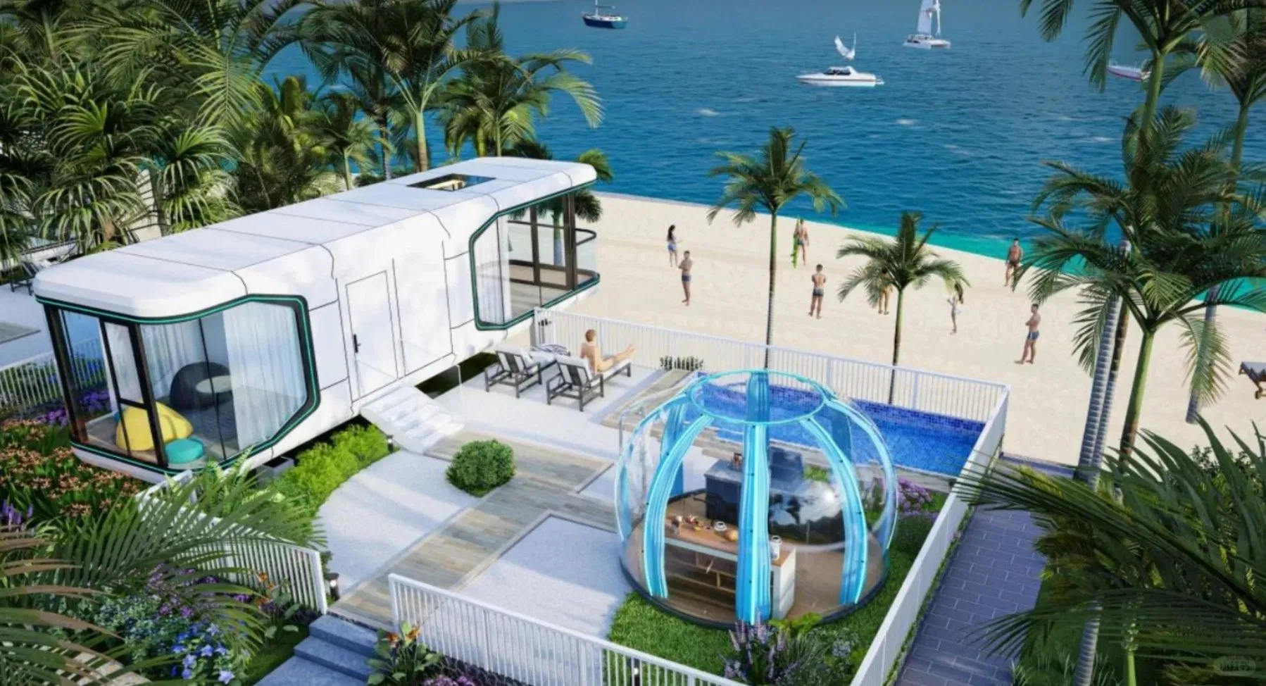 Luxury Modern Home Capsule Mobile House Tiny Modular Prefabricated House