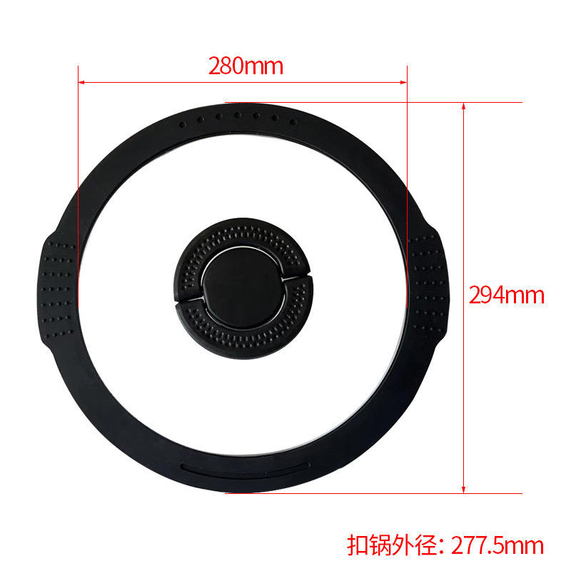 Durable Heat-Resistant Glass Lid with Bakelite Handle for Cookware