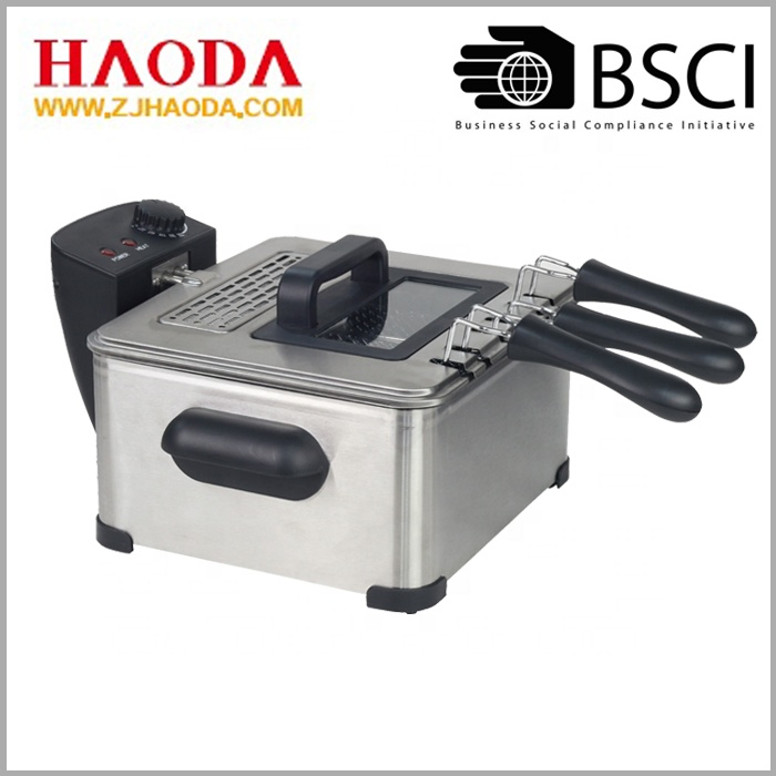 Commercial Electric Fryer, Large Capacity, Thickened, Multi-Functional, Single-Cylinder and French Fries Machine