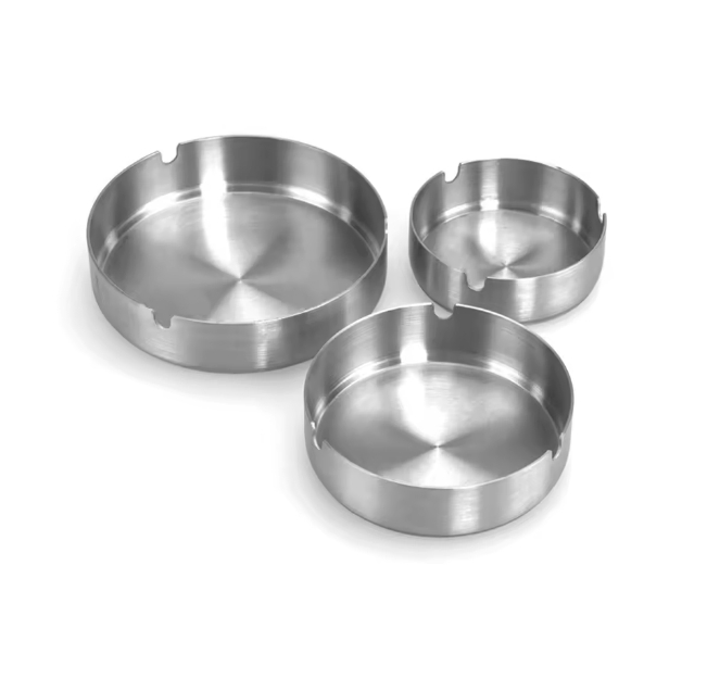 Stainless Steel Ashtray Cigar Pocket Ashtray for Outdoor Home Office Restaurant