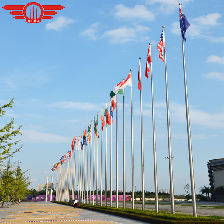 Best Flag Pole for High Winds Automatic Flag Raising and Lowering Flagpole Suppliers Heavy Duty Flag Pole