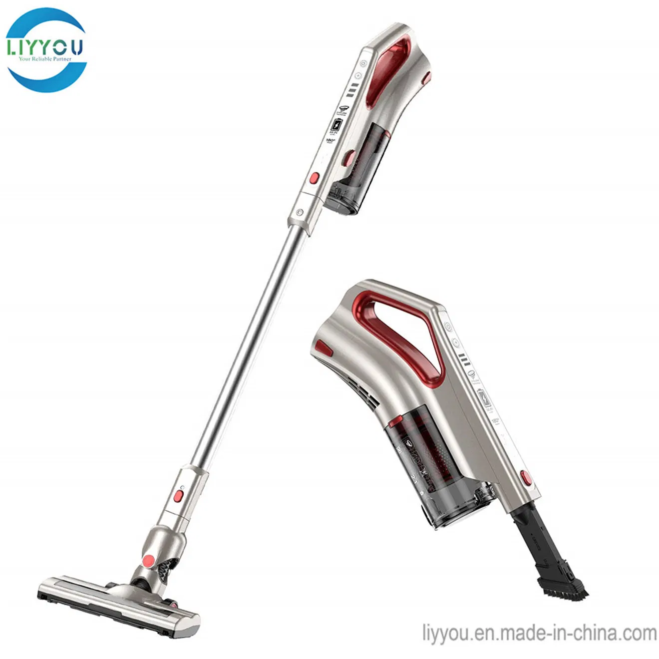 Ly-675 Cordless Handheld Upright Stick Rechargeable Speed Control Vacuum Cleaner