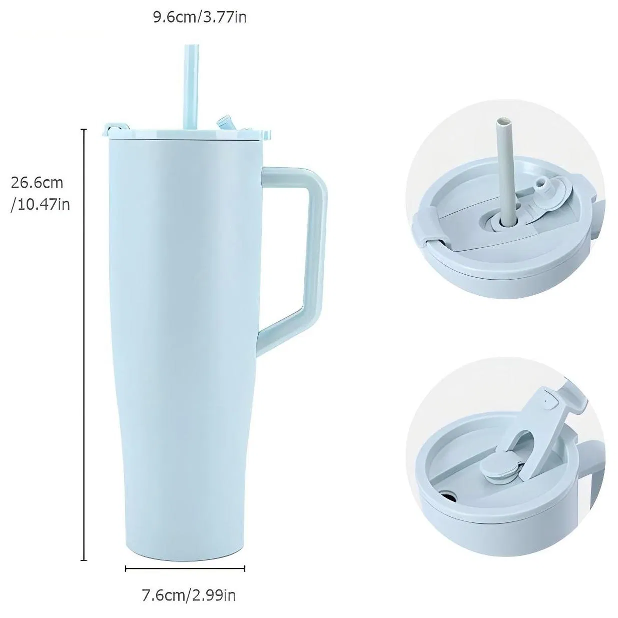Wholesale 40oz Insulated Custom Tumbler Cup Stainless Steel Double Wall Vacuum Travel Coffee Mug 40 Oz Water Bottle Thermo with Handle Straw Lid
