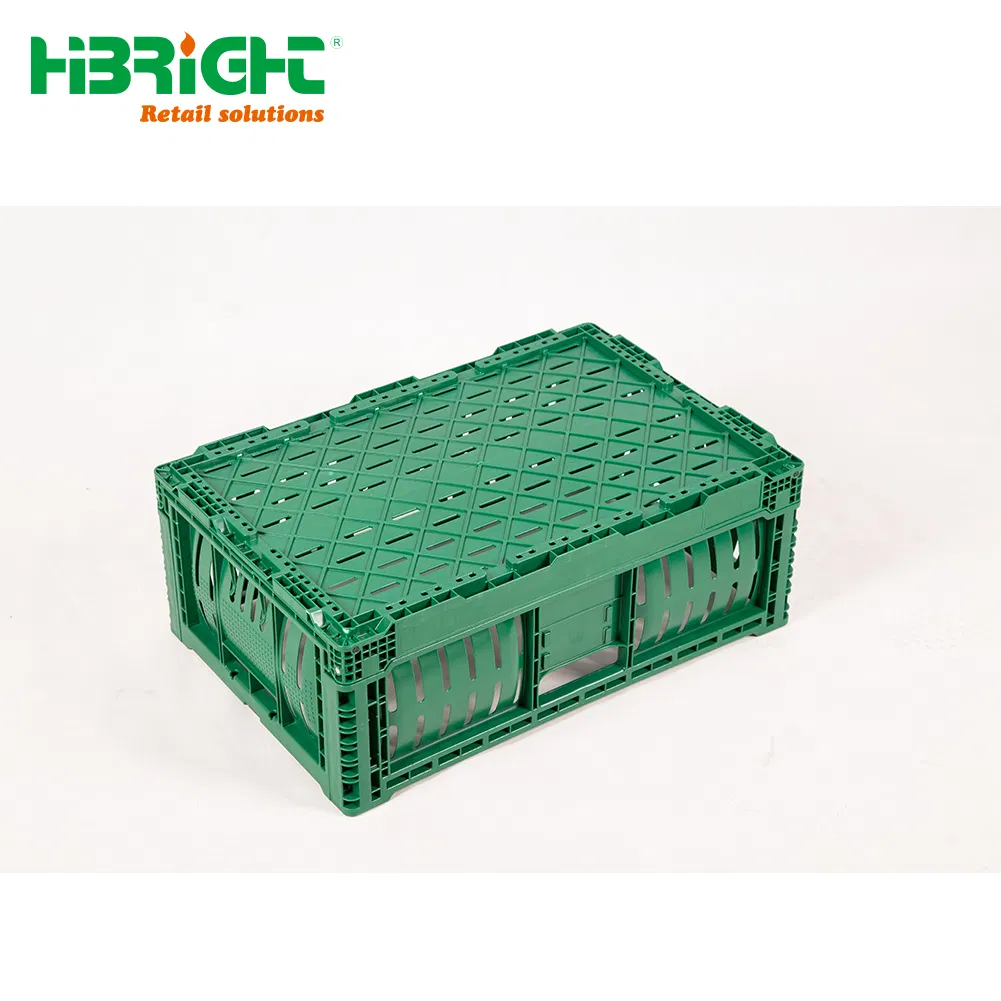 Collapsible Fruit and Vegetable Plastic Foldable Crate for Transporting