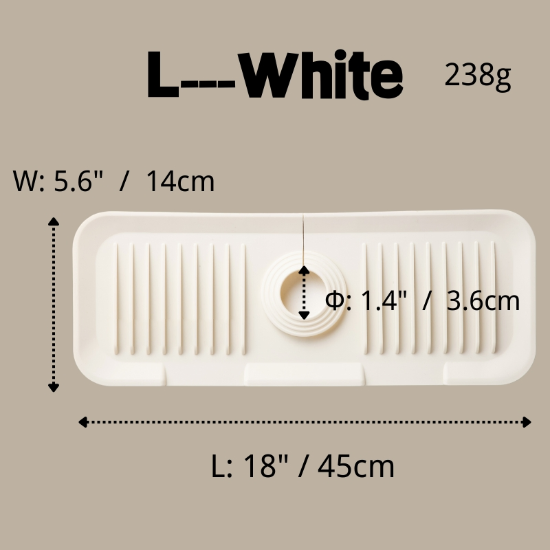 Silicone Faucet Handle Drip Catcher Tray Sink Splash Guard Drain Mat