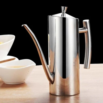 Cooking Kitchen Restaurant Stainless Steel Container Bottles Oil Dispenser Pot