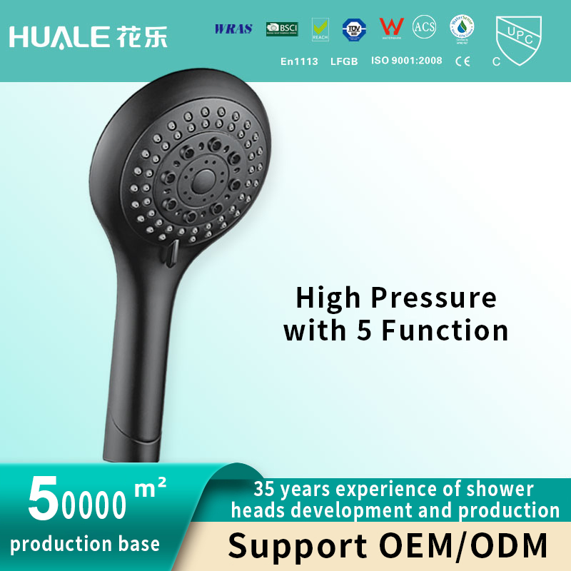 High Quality Chromed 5f8002 Round Hand Shower Bathroom Accessories