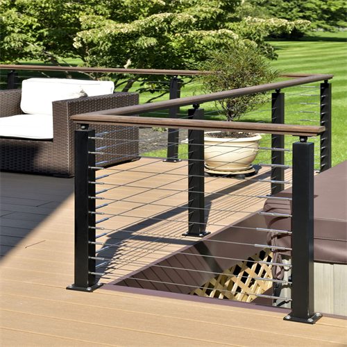 304 316 Stainless Steel Brushed Finish Stair Handrail Balustrade Wire Cable Railing Balustrade