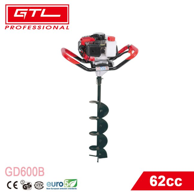 62cc Gasoline Post Hole Digger Soil Digging Machine Earth Auger with Ground Drill (GD600B)